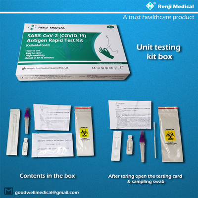 Kit de test rapide Renji Rapid SARS-COV-2 COVID 19 Antigen Or colloïdal