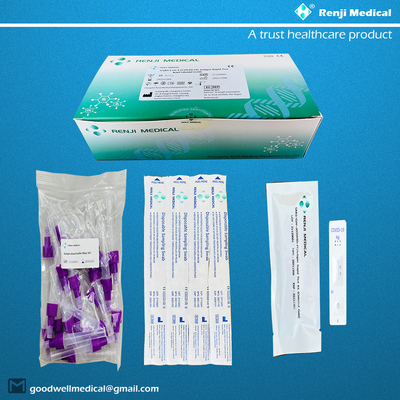 Kit de détection d'antigène de coronavirus de sécurité rapide Kit de test d'antigène de salive Or coloïdal