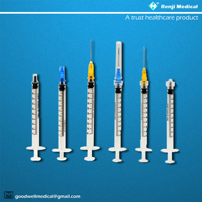 Seringue médicale jetable de consommables de CE/ISO avec le volume de l'aiguille 1ml
