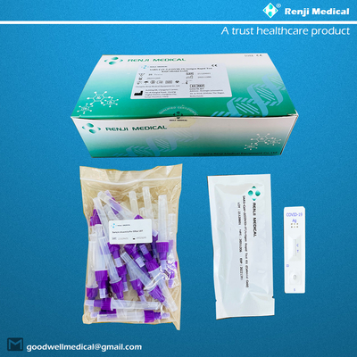 CE coloïdal d'or de kit d'essai d'écouvillon nasal d'antigène COVID-19 marqué pour l'auto-test