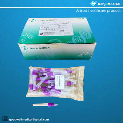 Kit de test d'écouvillon nasal d'antigène COVID-19 Kit de test à usage unique marqué CE d'or colloïdal