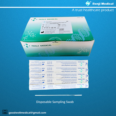 Kit de test d'écouvillon nasal d'antigène COVID-19 Kit de test à usage unique marqué CE d'or colloïdal
