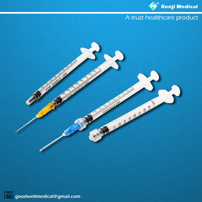 Seringue médicale jetable de consommables de CE/ISO avec le volume de l'aiguille 1ml