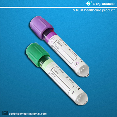 Tubes de prélèvement sanguin en plastique au fluorure de sodium Renji avec dessus rouge BD