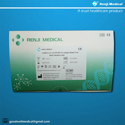Or colloïdal de kit d'essai d'antigène de Renji pour l'hôpital/laboratoire