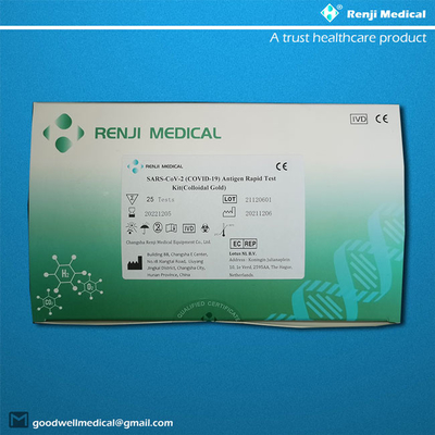 kit de détection d'antigène de syndrôme respiratoire aigu grave, kit d'essai d'antigène de salive de GV ISO13485