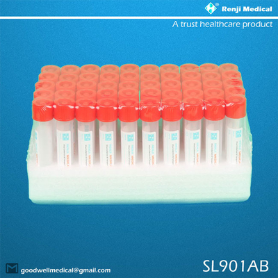 Le tube supérieur rouge stérile de collection de spécimen a floqué le matériel en nylon buccal médical