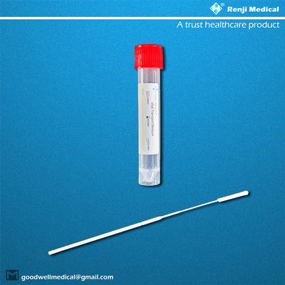 Tube rouge de collection de spécimen de chapeau, CE de FDA de kit d'écouvillon de Vtm approuvé