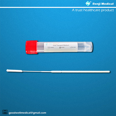 Le tube supérieur rouge stérile de collection de spécimen a floqué le matériel en nylon buccal médical