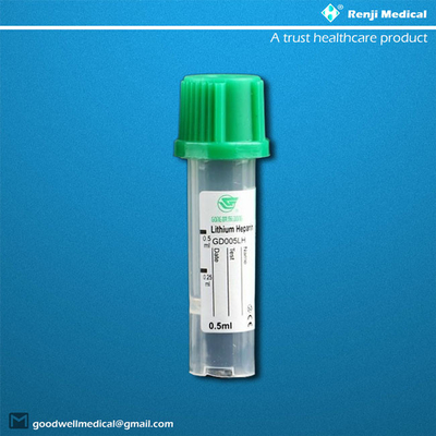 Tube micro 0.25ml/0.5ml de collection de sang de pp pour les bébés nouveau-nés