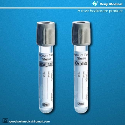 Tube de Renji Disposable Vacuum Blood Collection, tube à essai du glucose 3min