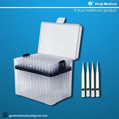 Certification matérielle de la CE de Renji Sterile Pipette Tips Polypropylene