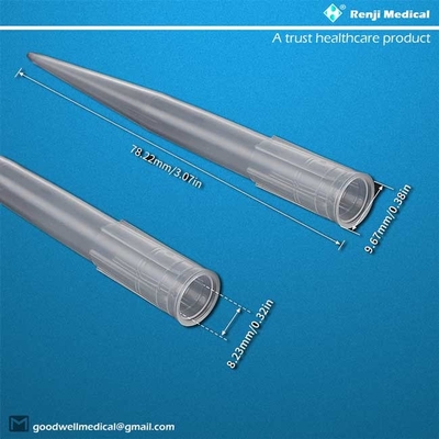 Certification matérielle de la CE de Renji Sterile Pipette Tips Polypropylene