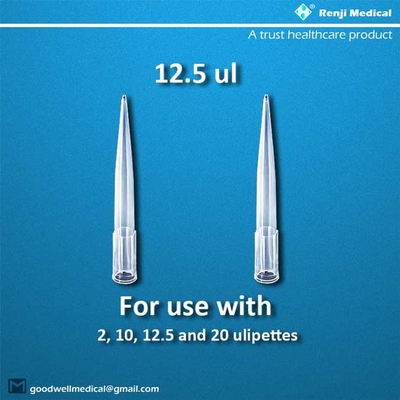 Certification matérielle de la CE de Renji Sterile Pipette Tips Polypropylene