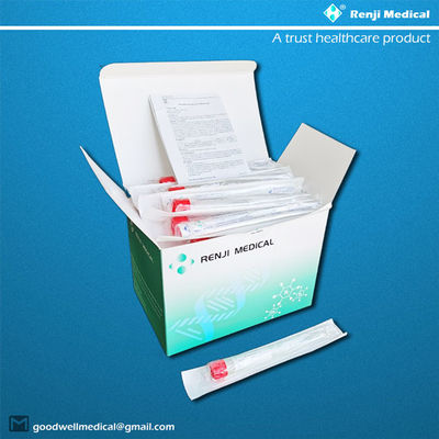 Tube nasopharyngal de collection témoin de virus jetable avec le chapeau rouge